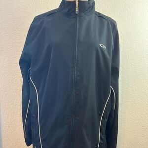 Men's Champion Black Zipper Jacket‎ w/ Zipper Pockets | Size L